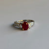 Platinum Oval Ruby