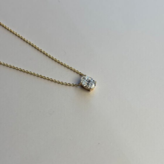.50 Oval Diamond Necklace
