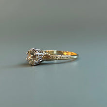  Two-Tone Victorian Diamond Engagement Ring