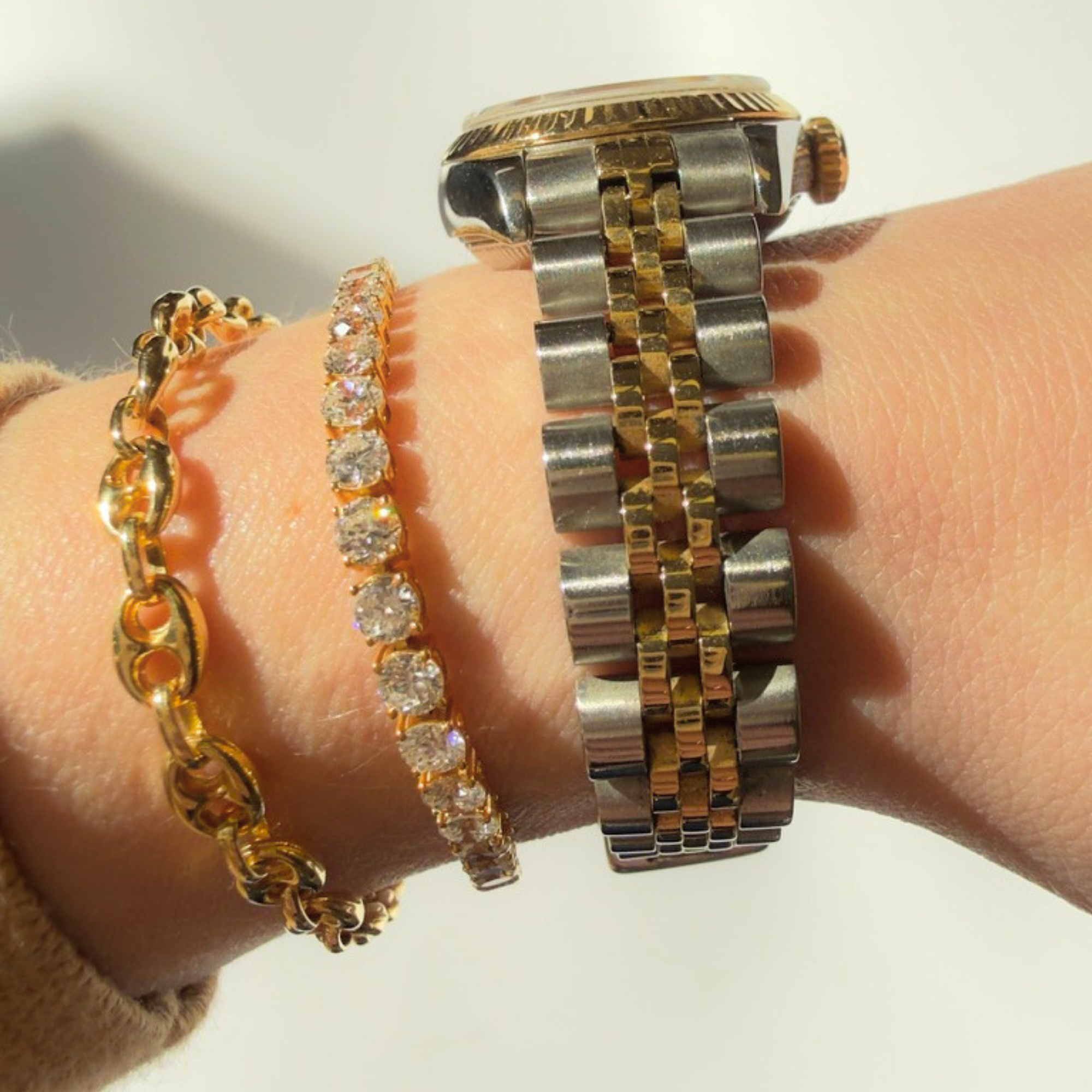 The Puffed Mariner Bracelet | 10K Yellow Gold
