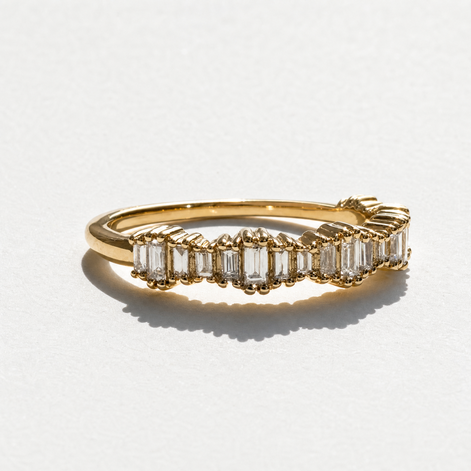 The Staggered Baguette Anniversary Band | 0.25CTW | Earth-Mined Diamond