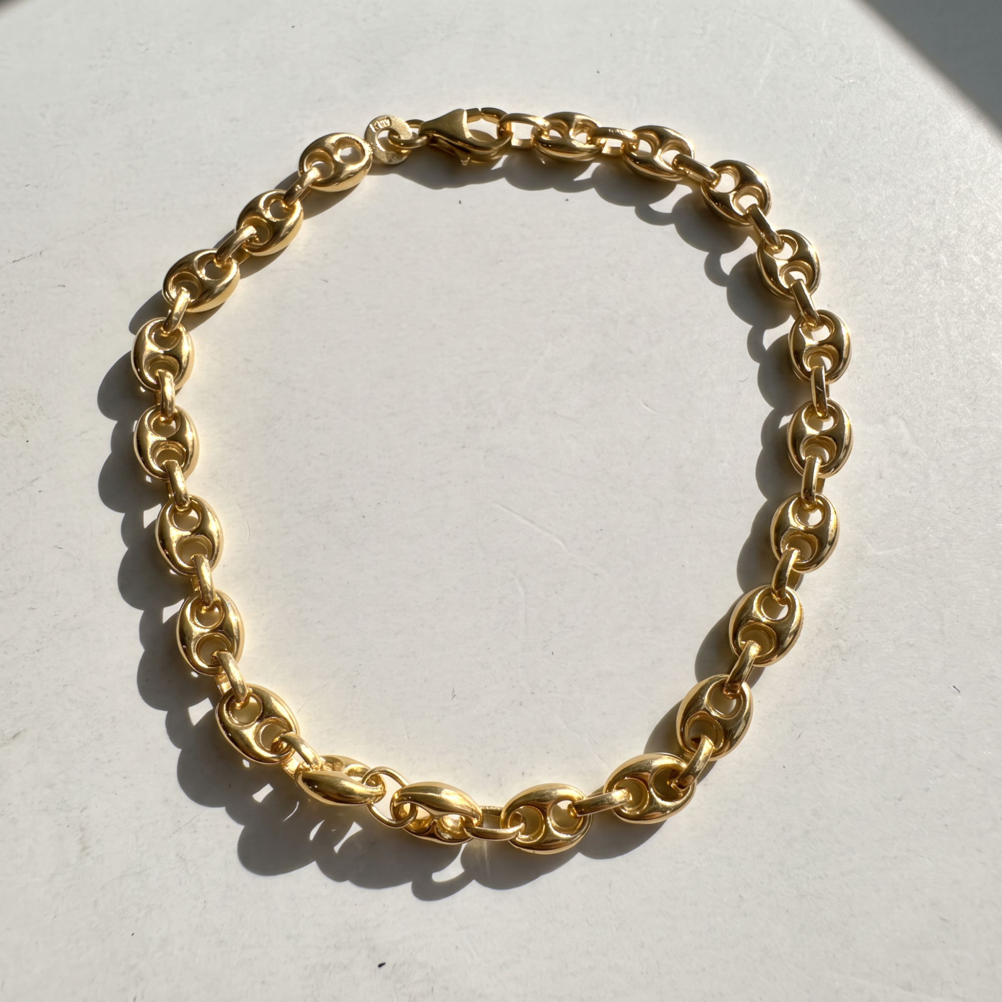 The Puffed Mariner Bracelet | 10K Yellow Gold