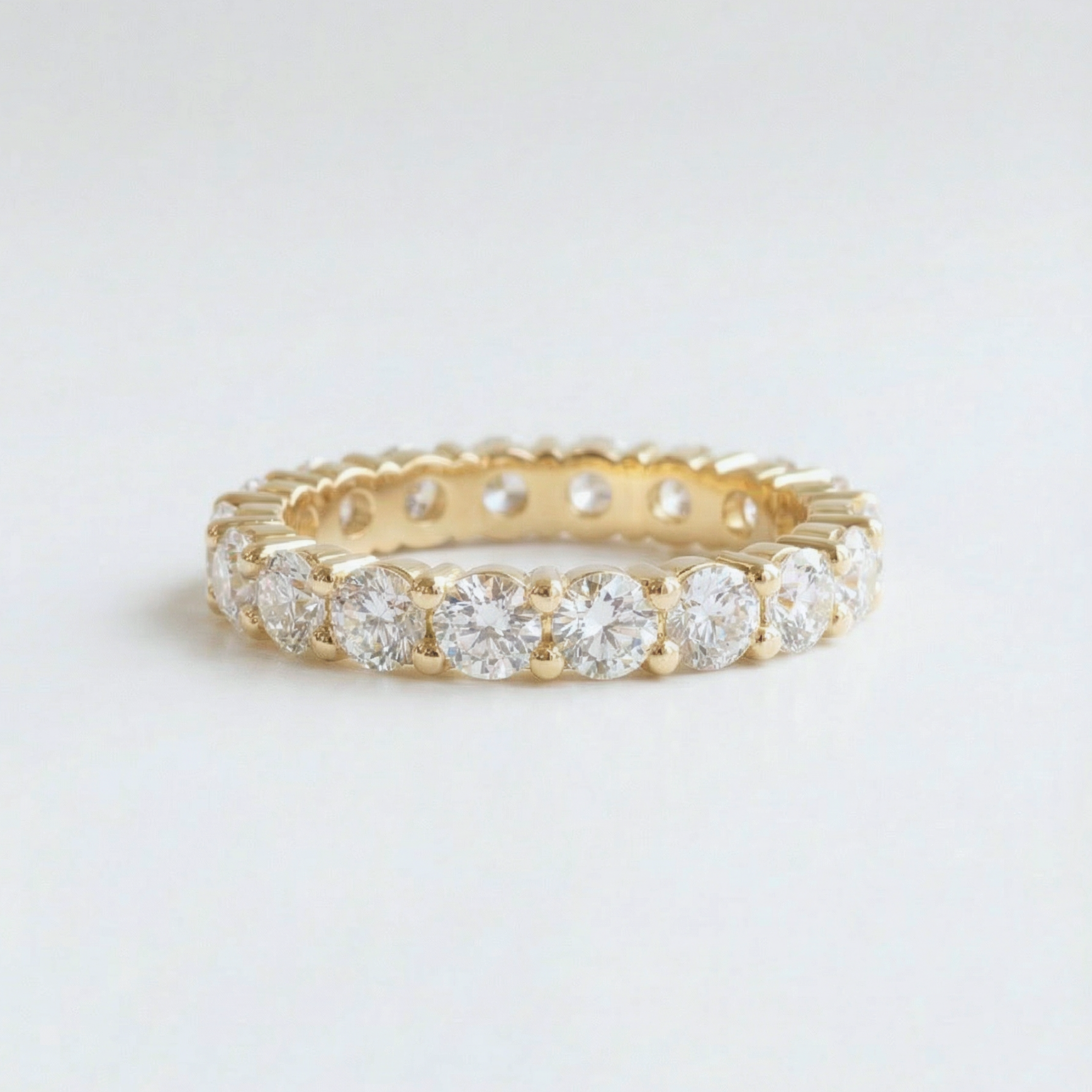 The Classic Prong Set Eternity Band | Lab-Grown Diamond | 14K Gold