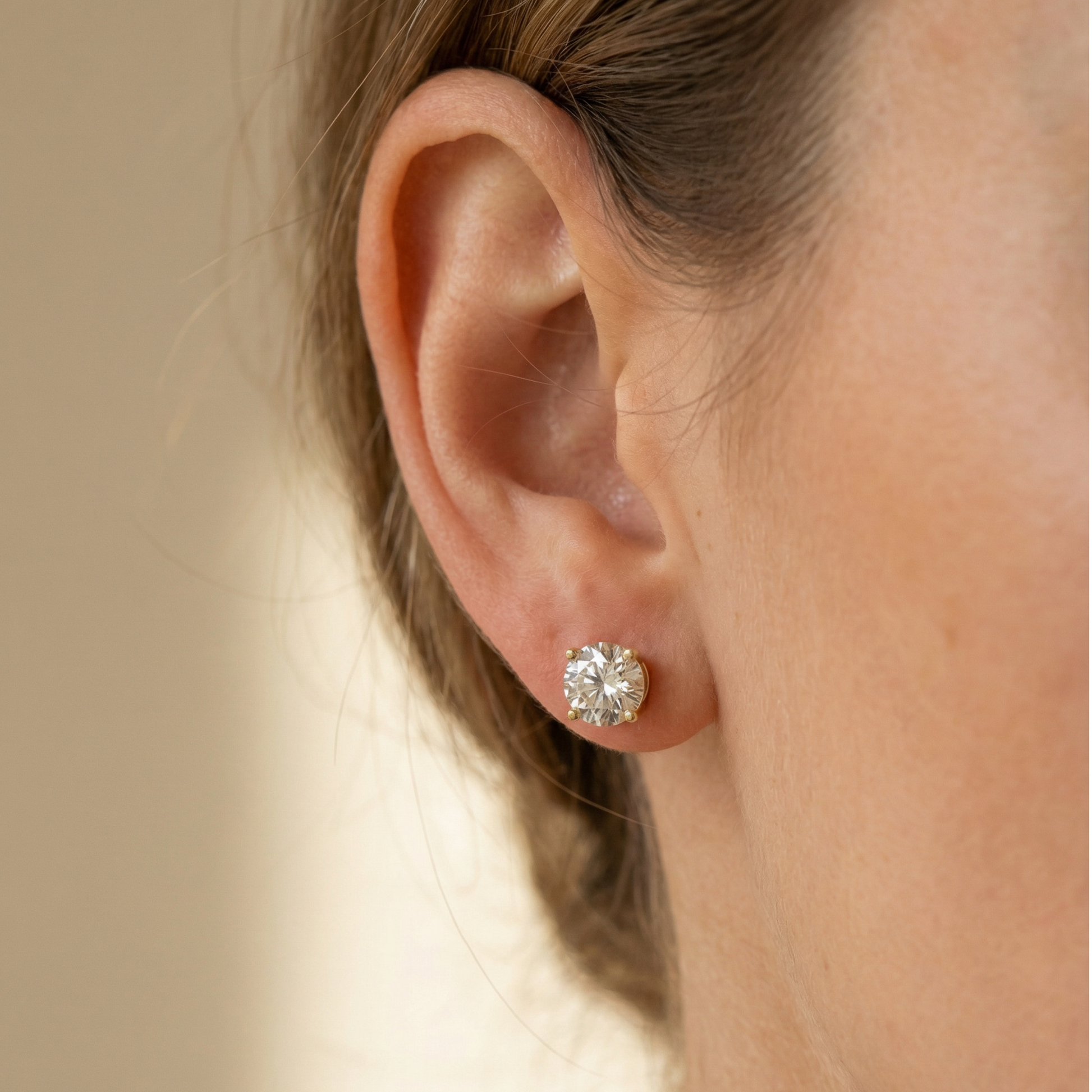 The Certified Stud | 2 CTW | Lab-Grown Diamond | 14K Gold
