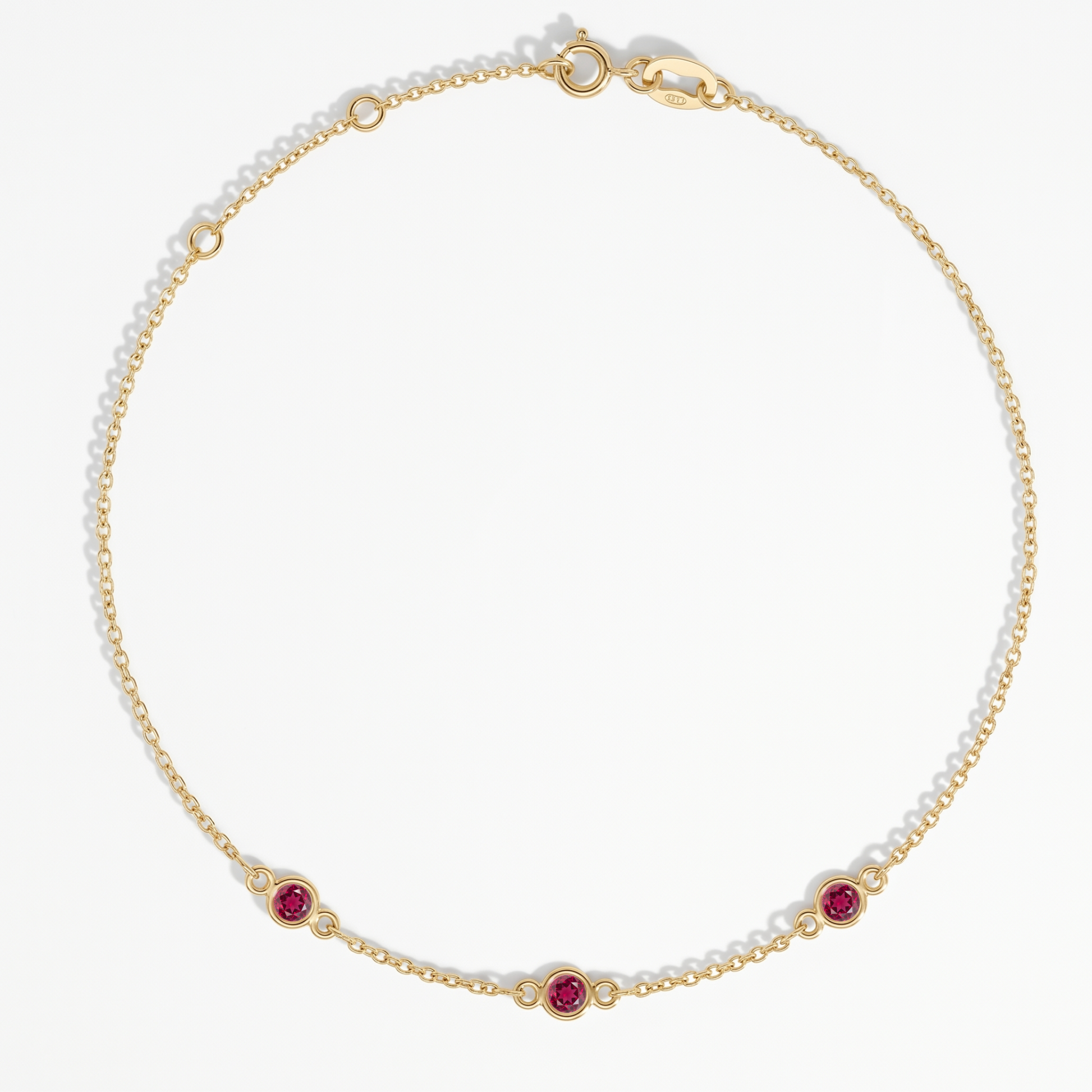 The Three Station Bracelet | Cable Chain