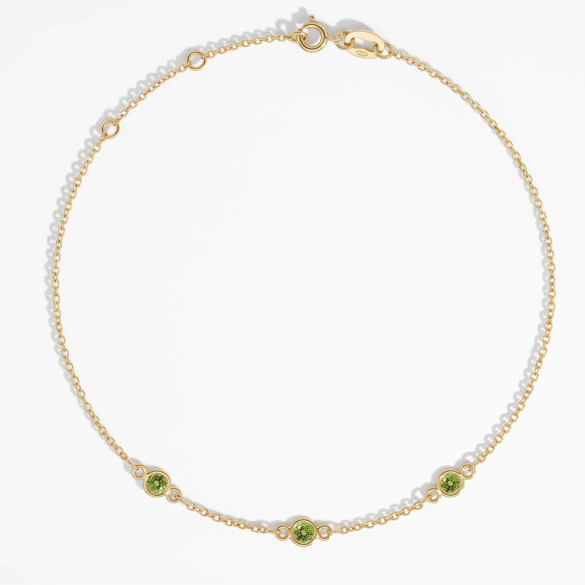 The Three Station Bracelet | Cable Chain
