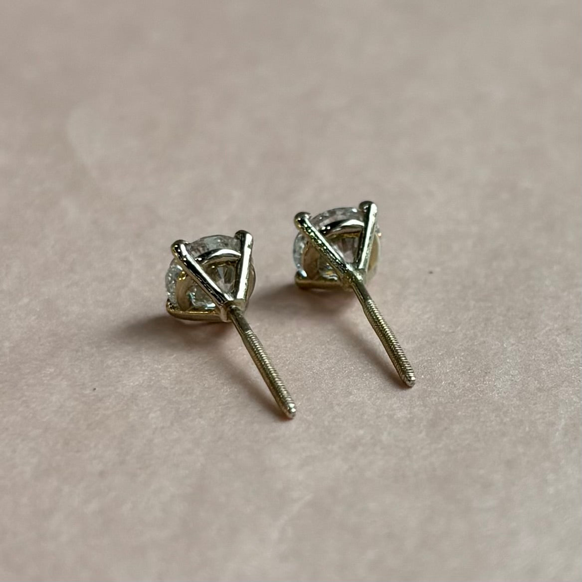 Natural Diamond Stud Earrings | 0.70 CTW  | 14K White Gold | D Color, VS1 Clarity