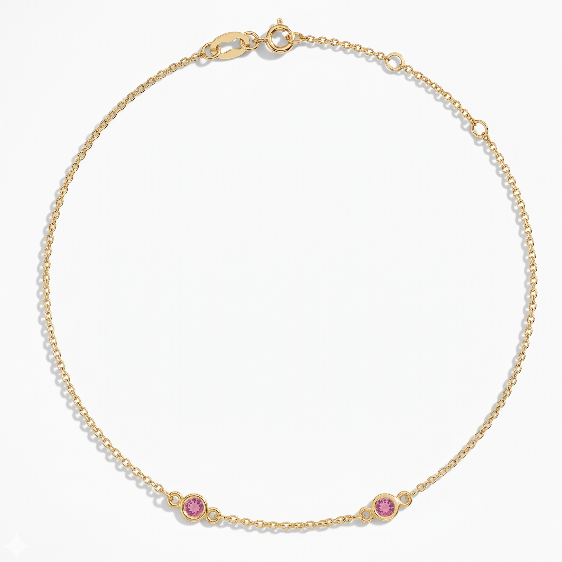 The Two Station Bracelet | Cable Chain