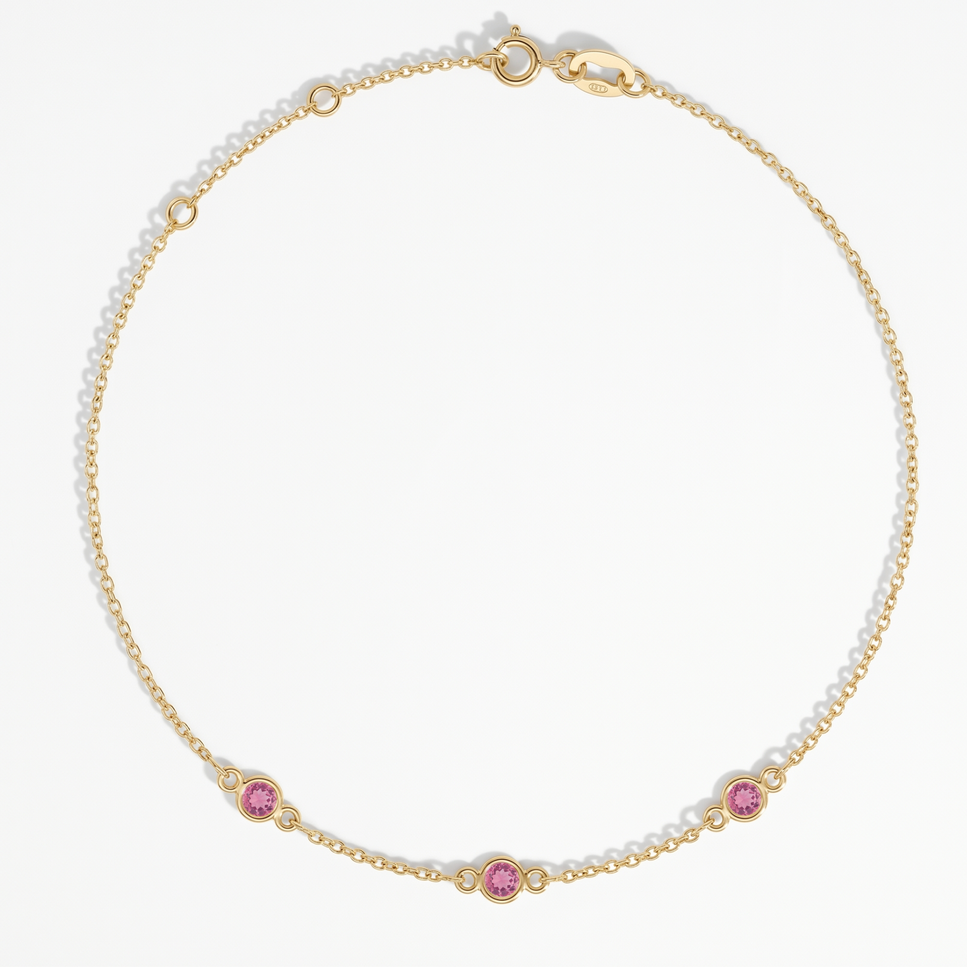 The Three Station Bracelet | Cable Chain