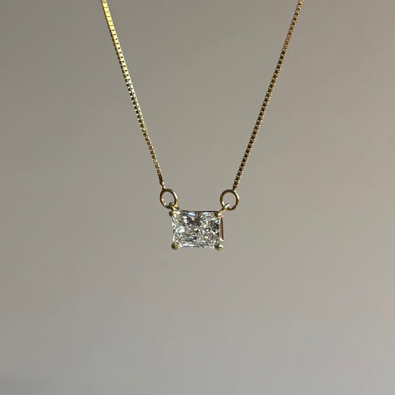 1.09 Radiant East-West Diamond Necklace