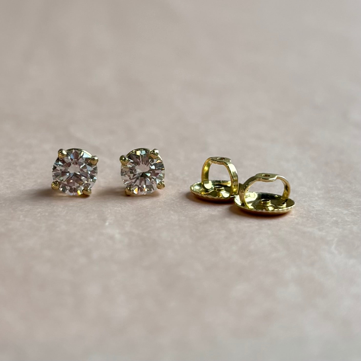 Natural Diamond Stud Earrings | 0.80 CTW | 14K Yellow Gold | D Color, VS1 Clarity