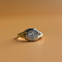  Art Deco Split-Shank Two-Tone Diamond Ring .25 ct