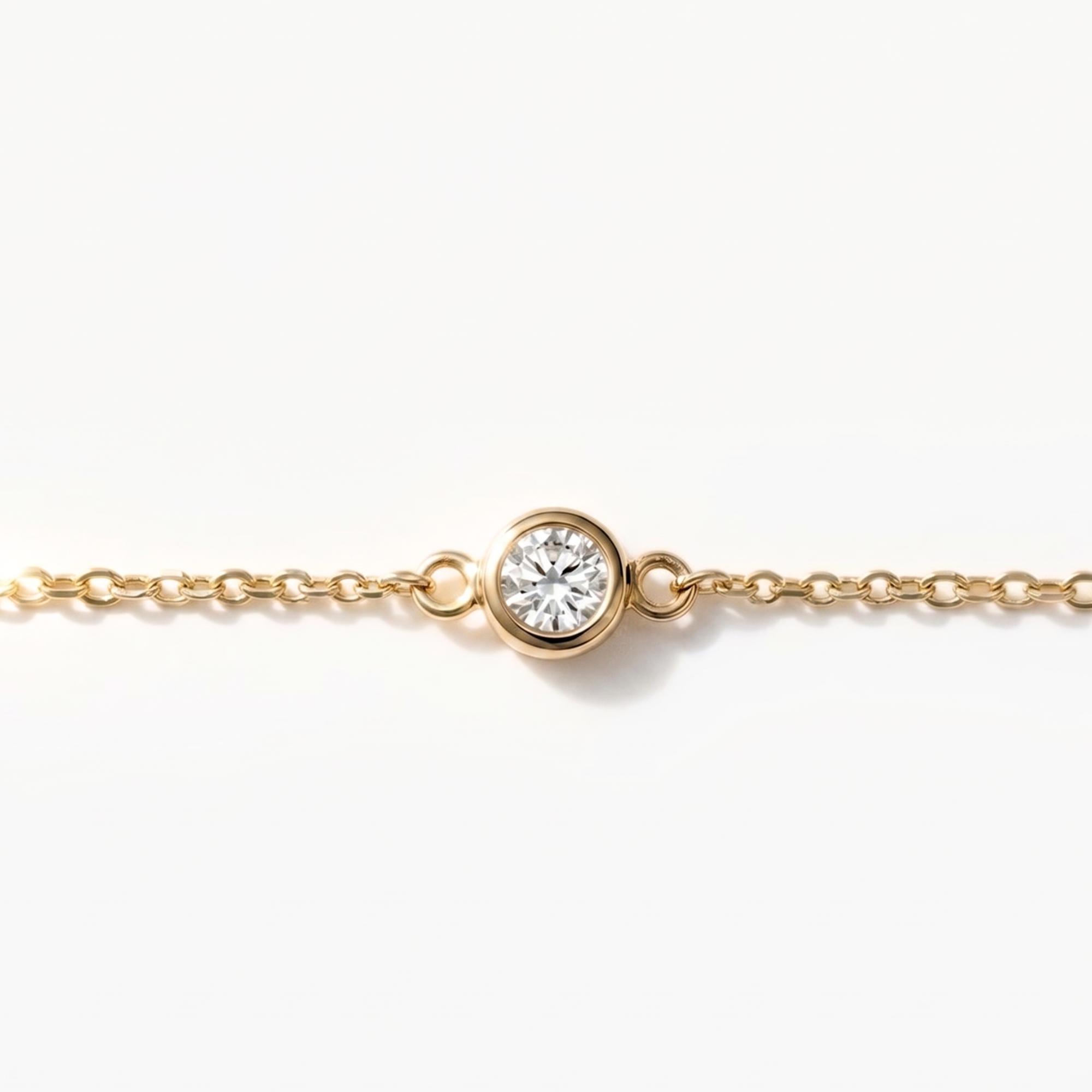 The Sol Bracelet | 0.10 CT Lab-Grown Diamond | Bezel Set | Cable Chain