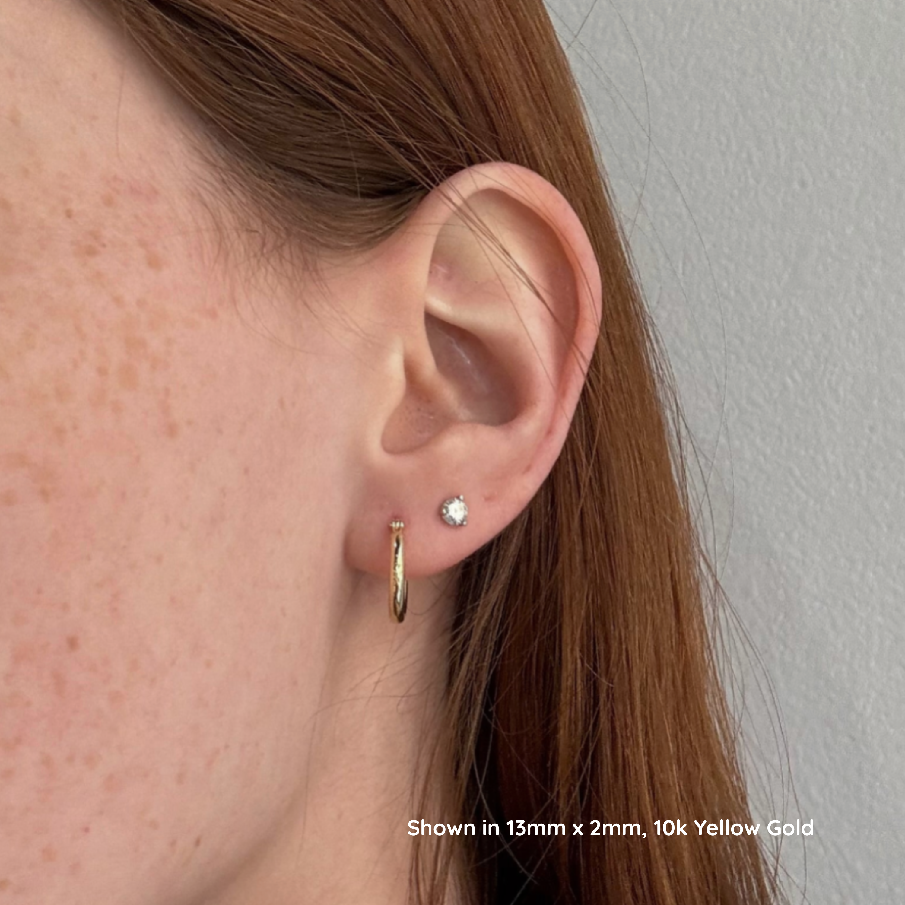 Baby Gold Hoop Earrings | 10K Yellow & White Gold