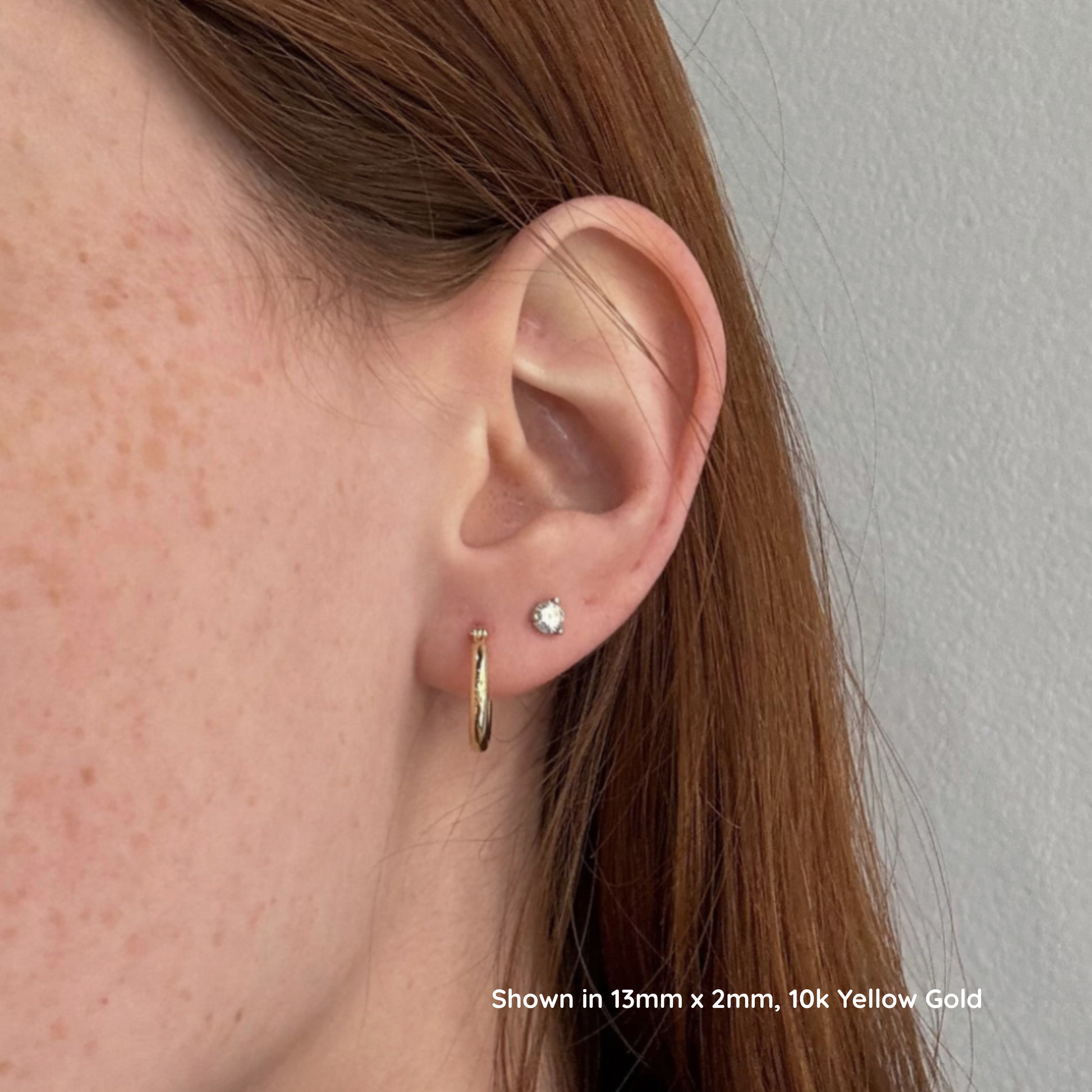 Baby Gold Hoop Earrings | 10K Yellow & White Gold