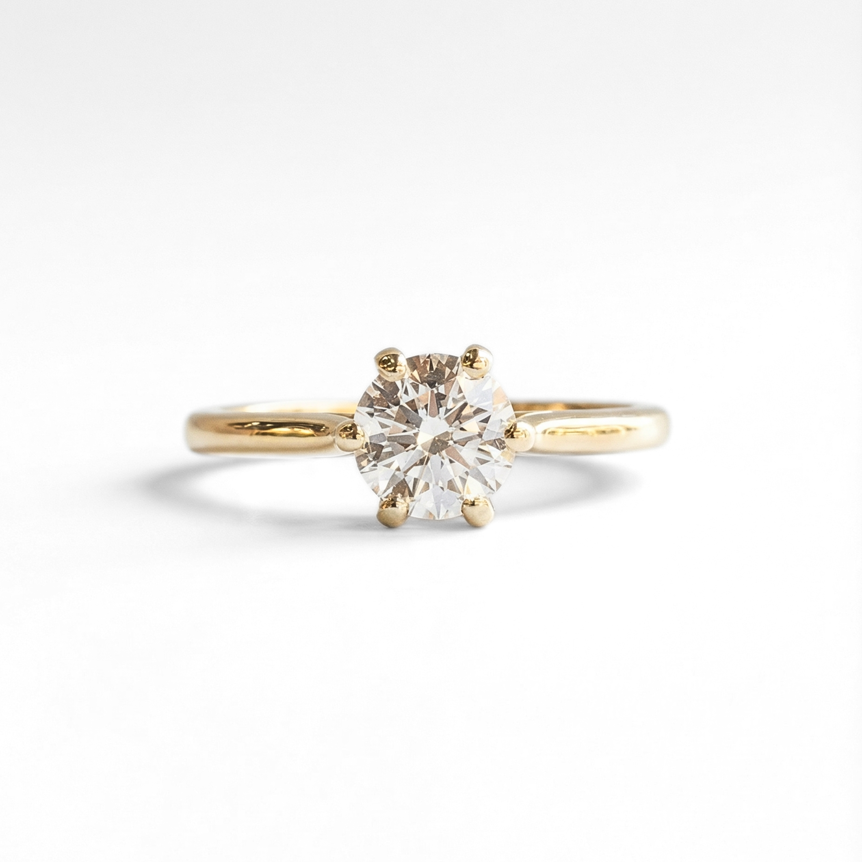 Lotus Flower Lab-Grown Diamond Solitaire | 1.02 CT | 14K Yellow Gold | D Color, VVS2 Clarity