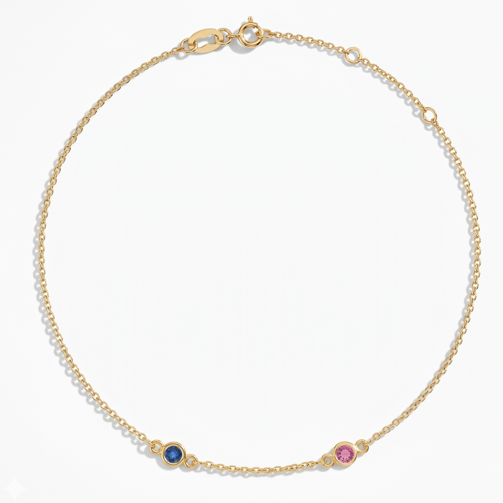 The Two Station Bracelet | Cable Chain
