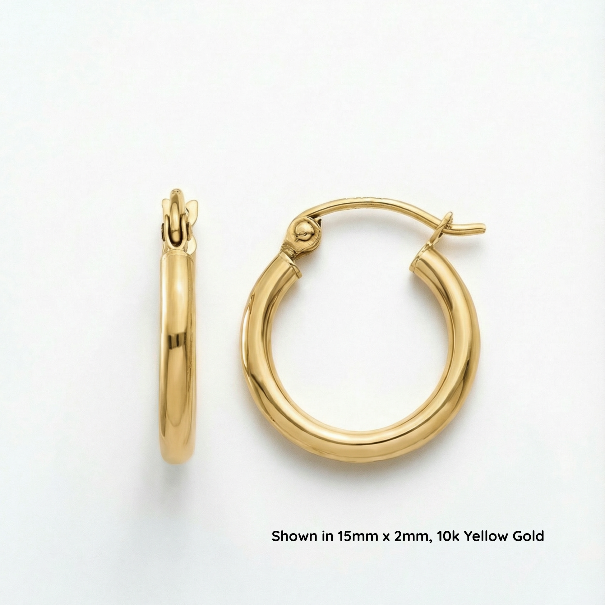 Baby Gold Hoop Earrings | 10K Yellow & White Gold