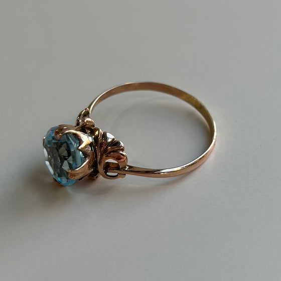 Victorian Aquamarine Solitaire