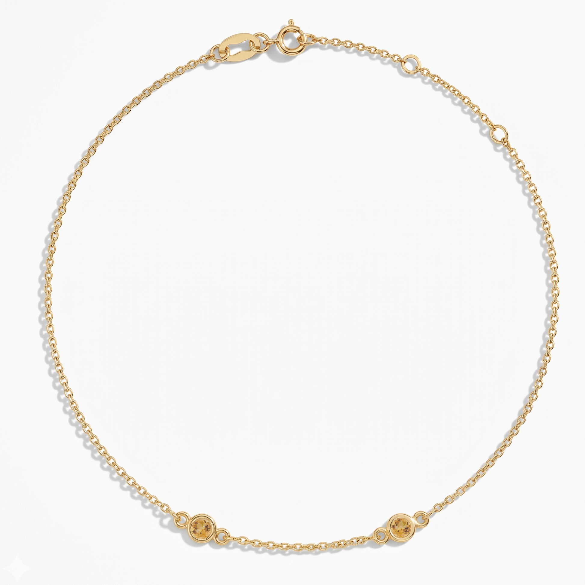 The Two Station Bracelet | Cable Chain