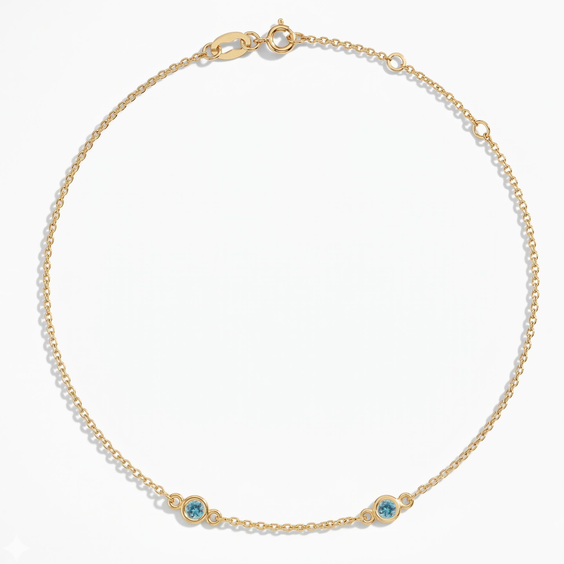 The Two Station Bracelet | Cable Chain