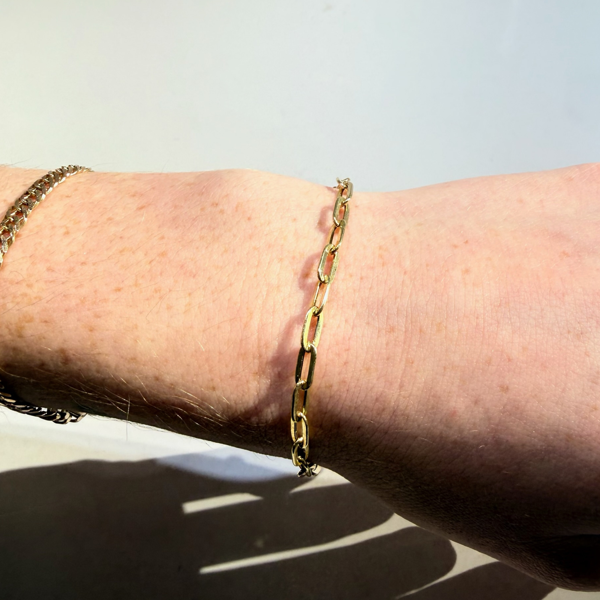 Medium Paperclip Bracelet | 10K Yellow Gold