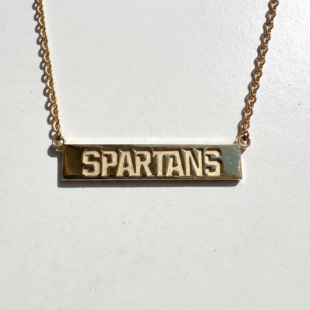 Spartan Bar Necklace | Gold Plated Sterling Silver