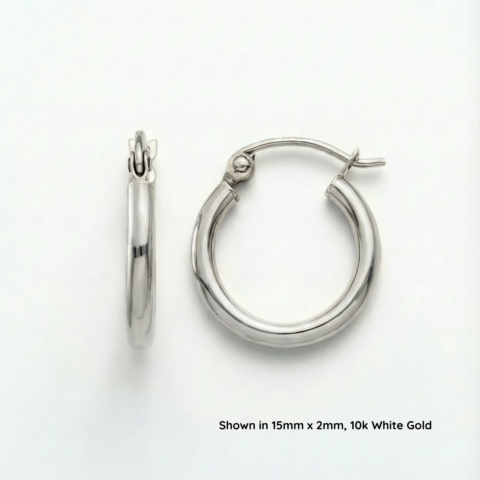 Baby Gold Hoop Earrings | 10K Yellow & White Gold