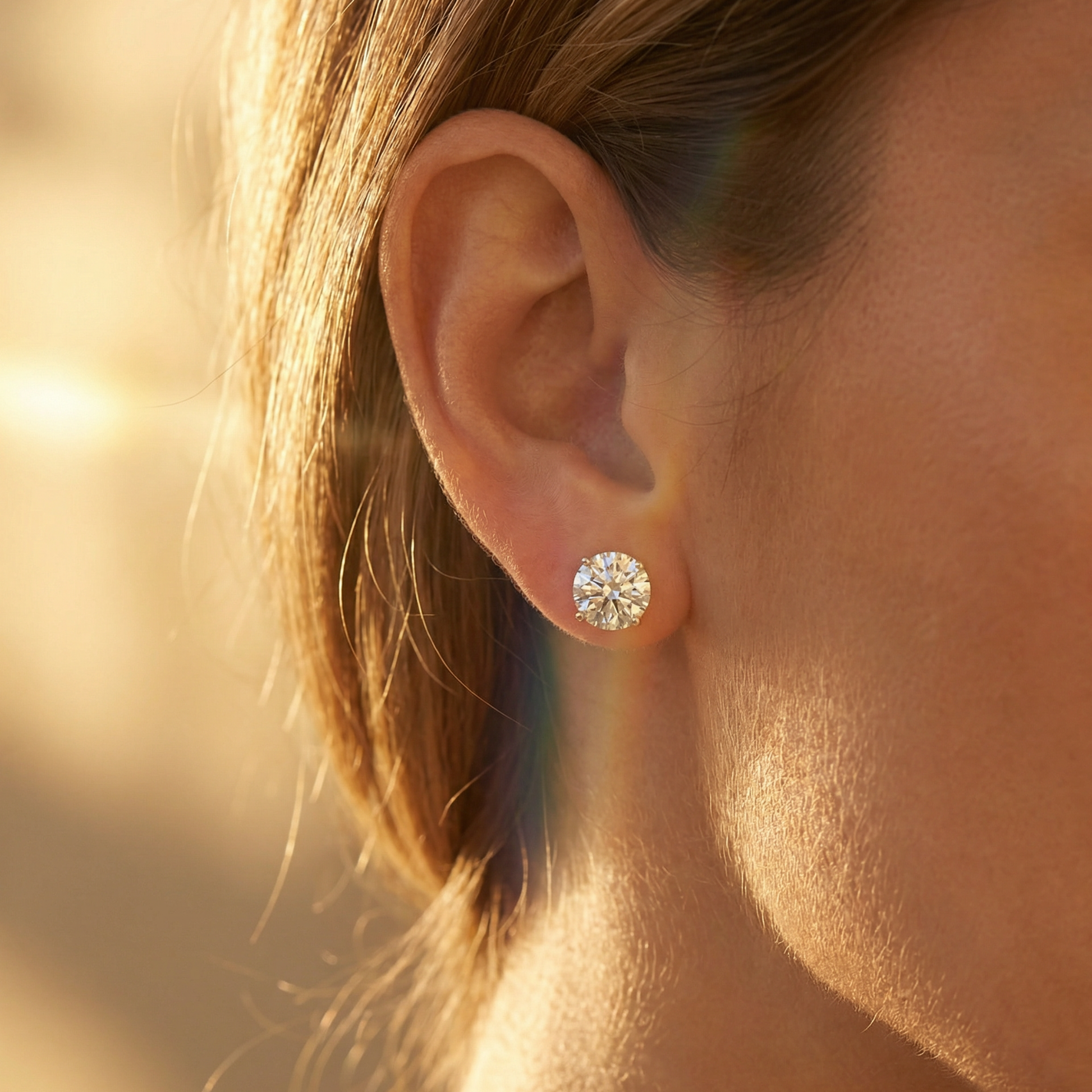 The Certified Stud | 4 CTW | Lab-Grown Diamond | 14K Gold