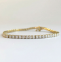 5.60 CTW Lab-Grown Diamond Tennis Bracelet | 14K Yellow and White Gold