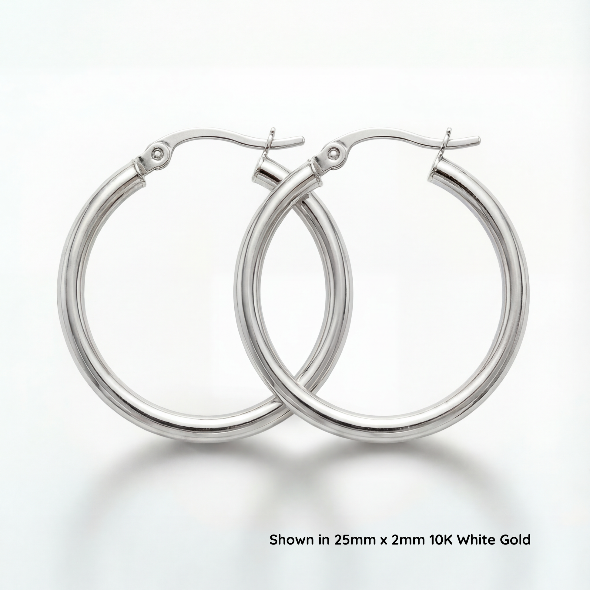 Statement Gold Hoop Earrings | 10K White & Yellow Gold
