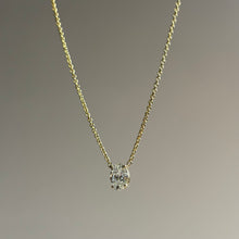  .50 Oval Diamond Necklace