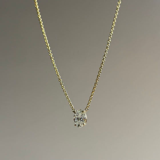 .50 Oval Diamond Necklace