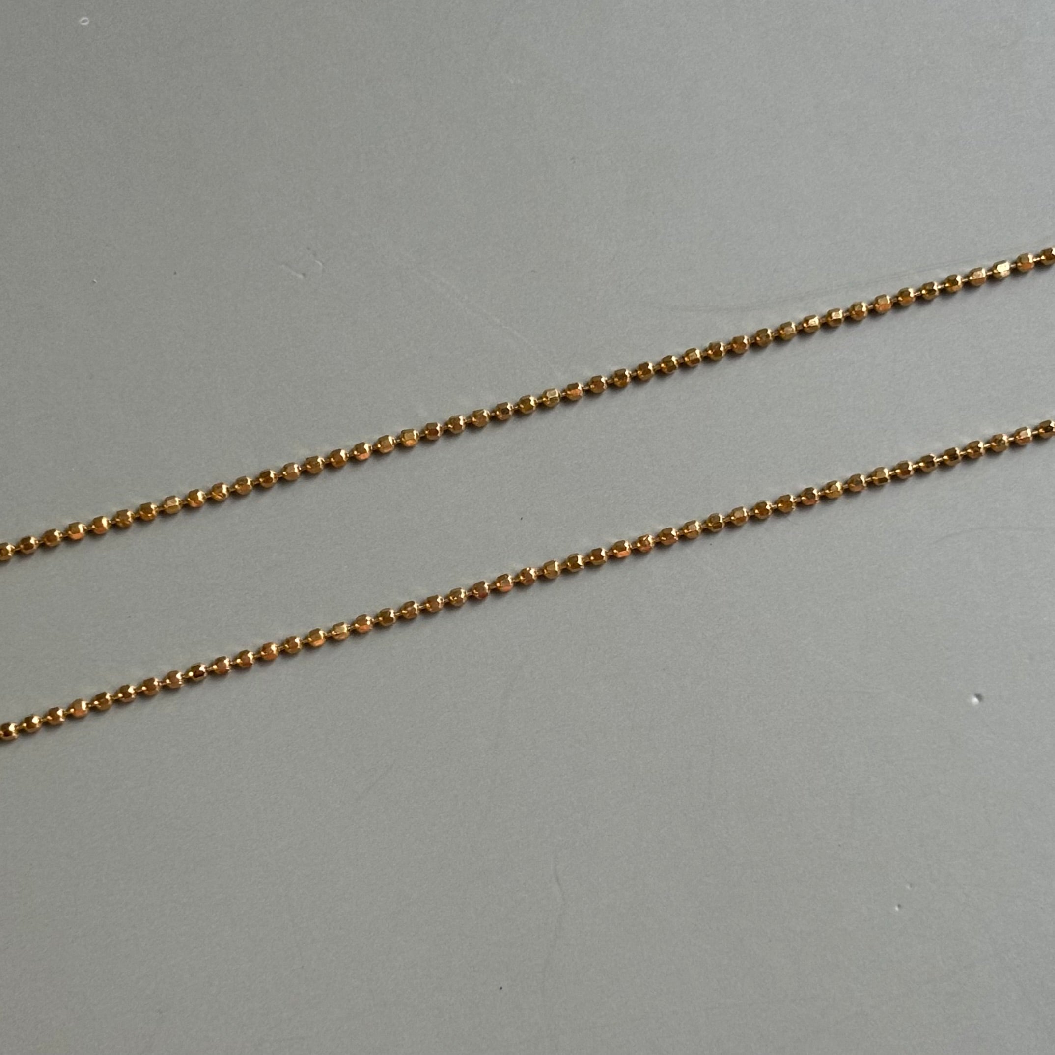 Beaded Chain Necklace | 14K Yellow Gold | 20"