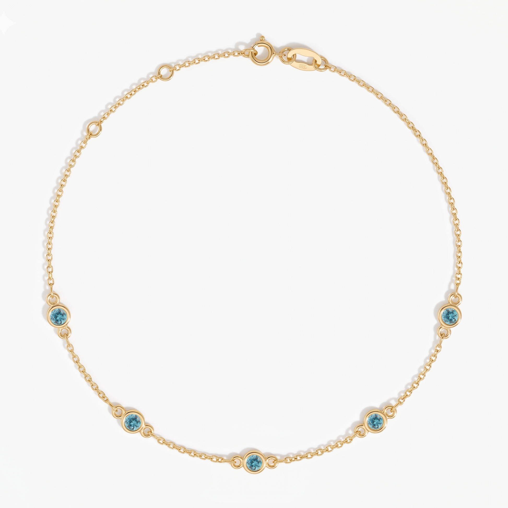 The Five Station Necklace | Cable Chain