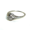 18k Art Deco Diamond Solitaire Engagement Ring .25 ct