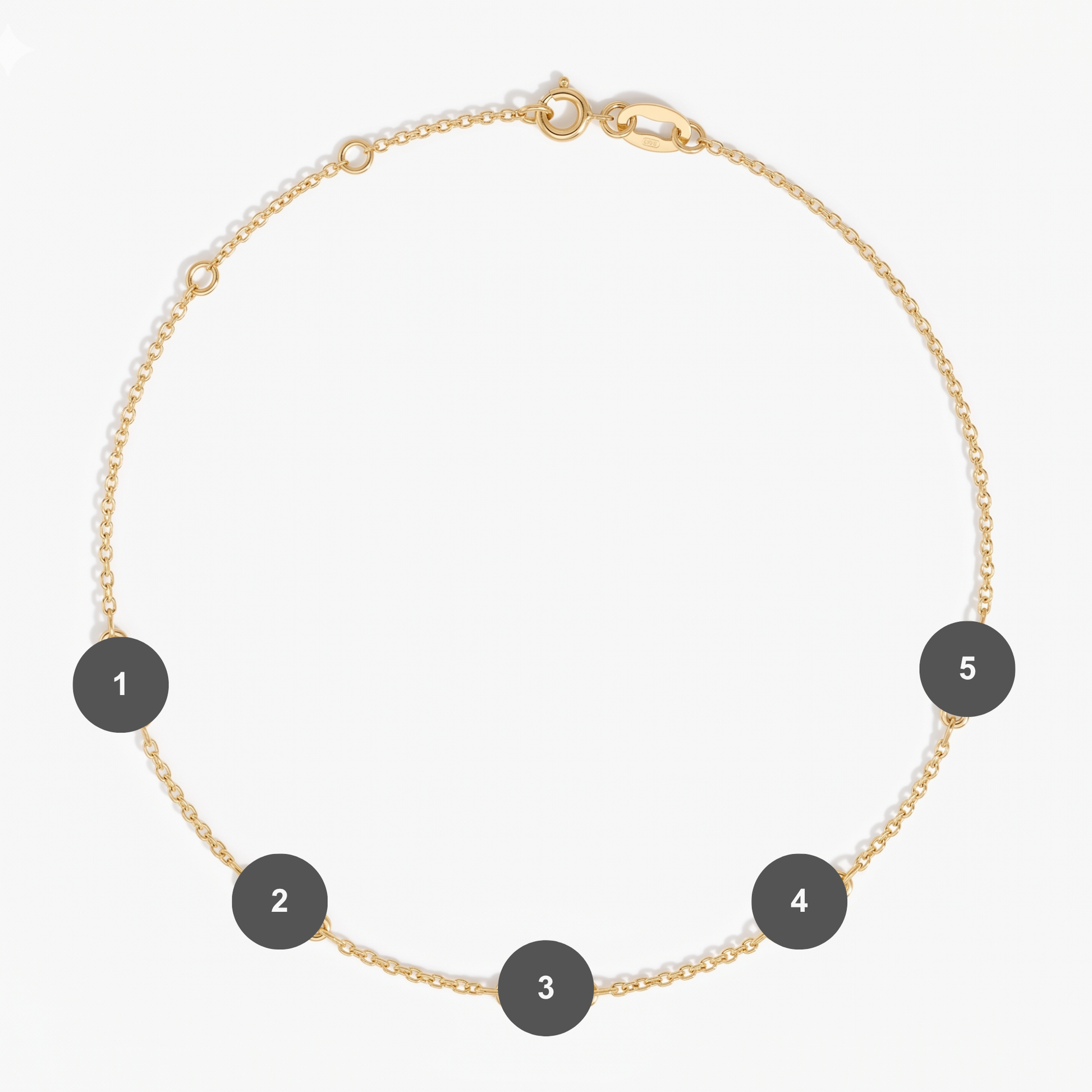 The Five Station Necklace | Cable Chain