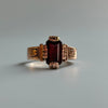 Victorian Emerald Cut Garnet Ring