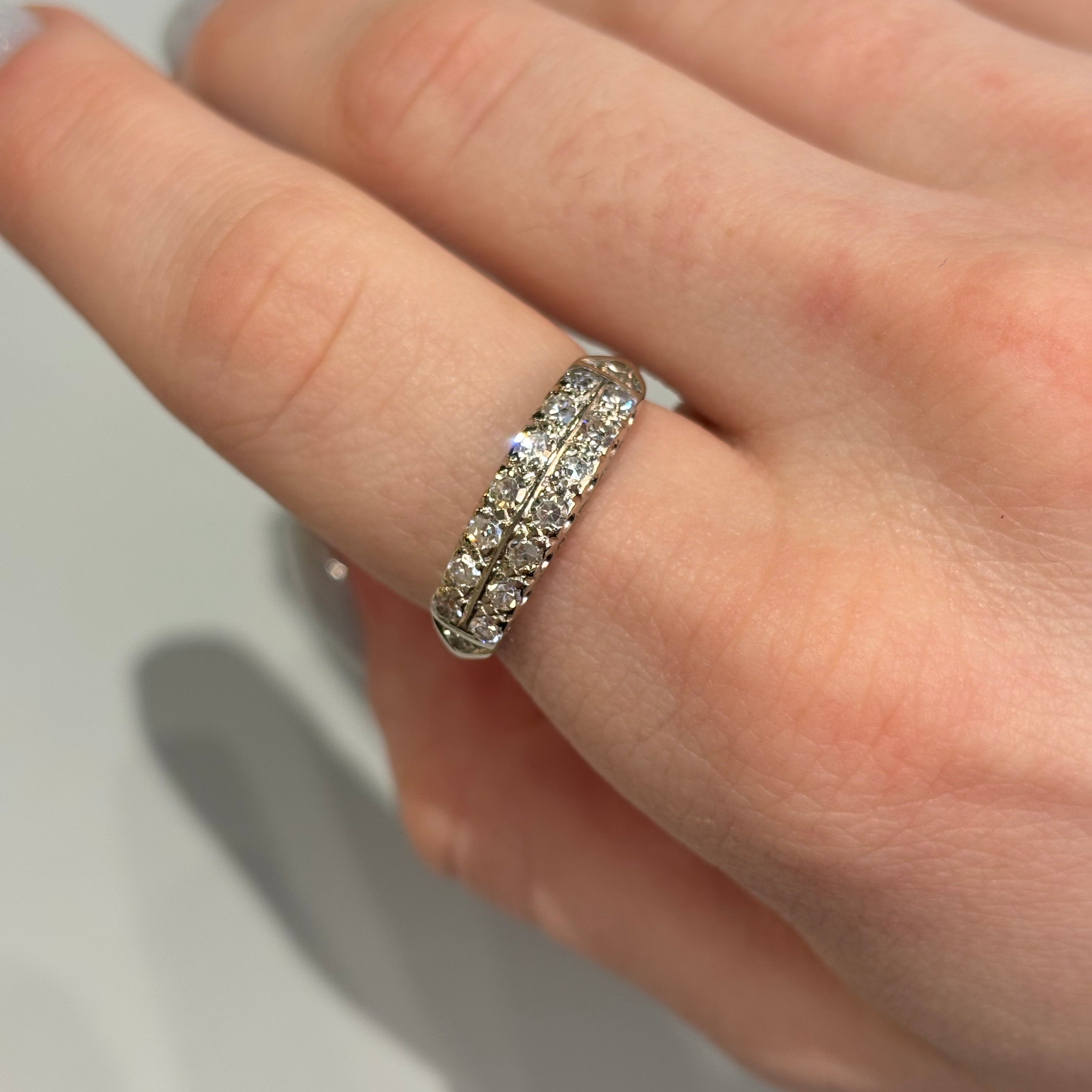 0.50 CTW Single Cut Diamond Band | Vintage