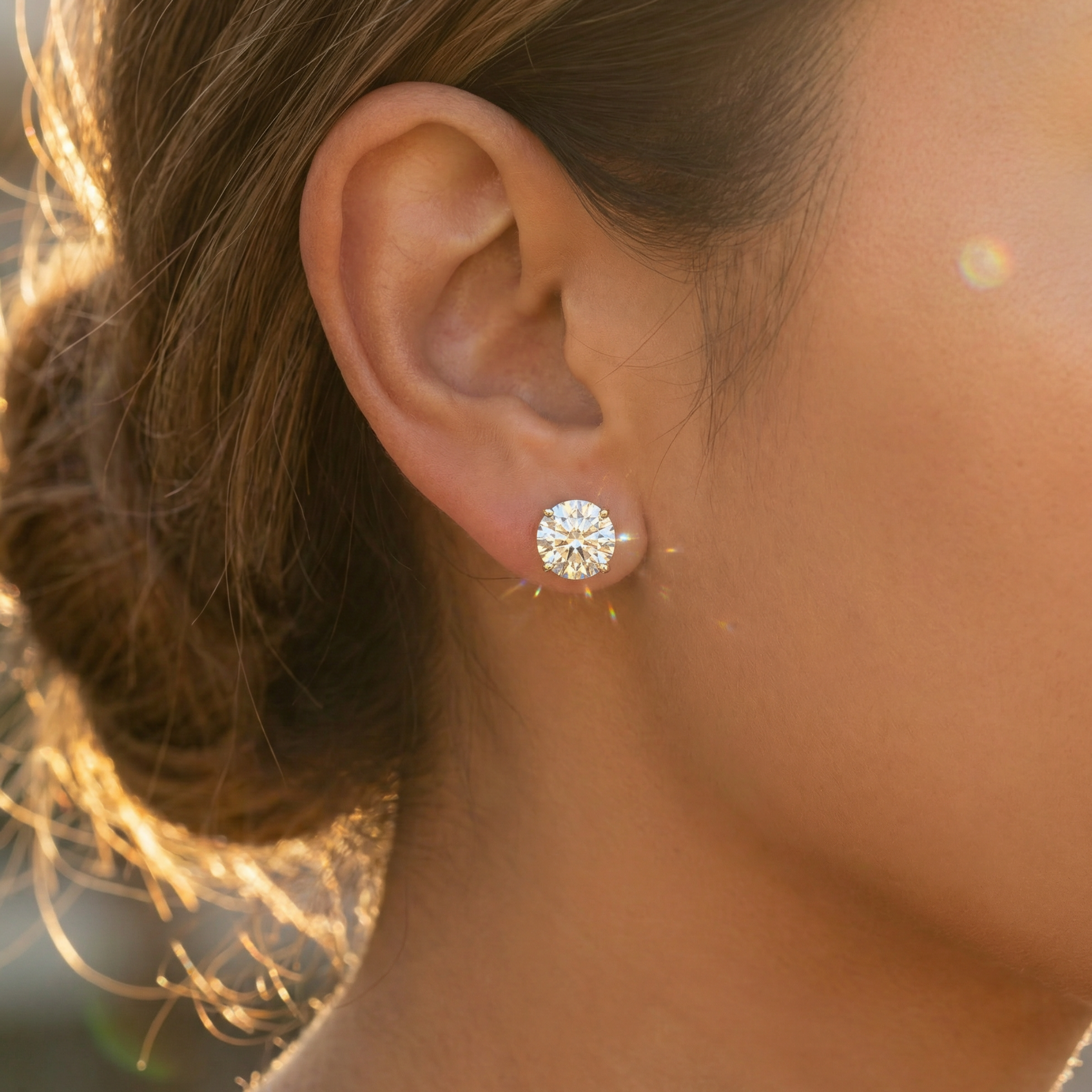 The Certified Stud | 5 CTW | Lab-Grown Diamond | 14K Gold