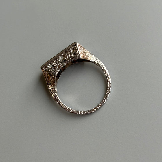 1920 Three Stone Diamond Ring