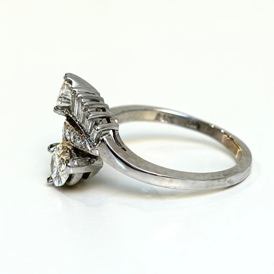 Antique Pear Shaped Diamond Fashion Ring