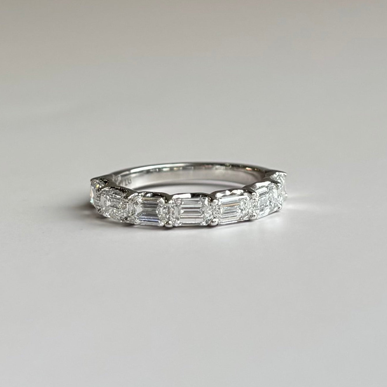 Lab-Grown Diamond East-West Baguette Band | 2.00 CTW | 14K White Gold |  D Color, VVS Clarity