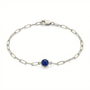 The Paperclip Bezel Bracelet | Lab-Grown Blue Sapphire