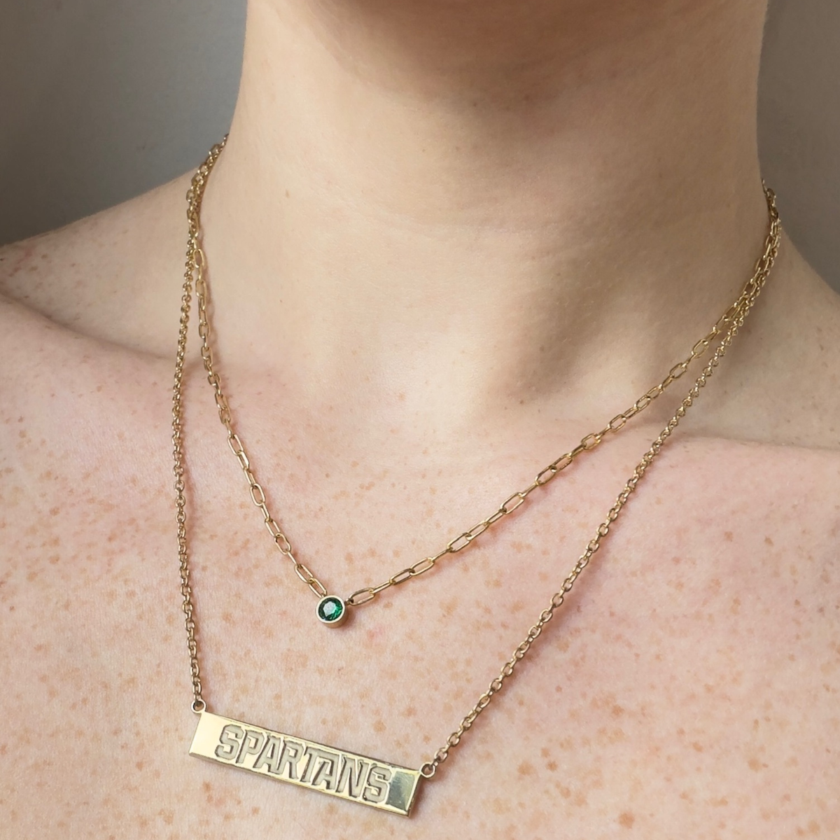 Spartan Bar Necklace | Gold Plated Sterling Silver
