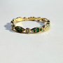 Emerald and Diamond Stacking Ring