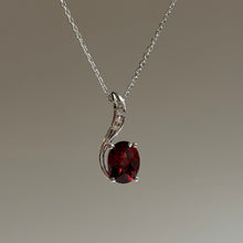  Garnet Oval Pendant