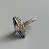 1920 Bullet Cut Sapphire Ring