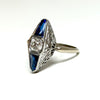 1920 Art Deco Sapphire & Diamond Ring