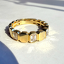 Emerald Cut and 18K Yellow Gold Stacking Band | Earth-Mined Diamond